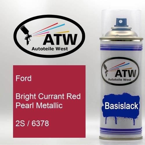 Ford, Bright Currant Red Pearl Metallic, 2S / 6378: 400ml Sprühdose, von ATW Autoteile West.